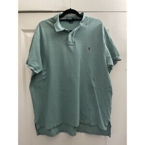 Vintage POLO RALPH LAUREN Polo Shirt Men's XXL Green Short Sleeve 100% Cotton